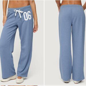 Edikted 06 Wide Leg Cotton Blend Drawstring Sweatpants